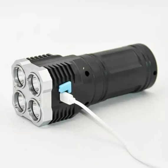 Портативний точковий ручний ліхтар BL-X508, прожекторний, водонепроникний, з USB, 1200 мА·год, чорний | Зображення 1