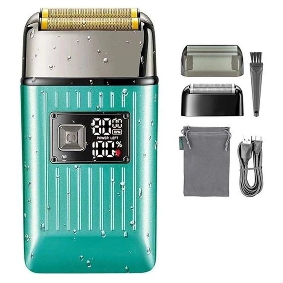 Электробритва портативная мужская VGR V-357 профессиональная бритва шейвер. DG-650 Цвет: зеленый | Зображення 4
