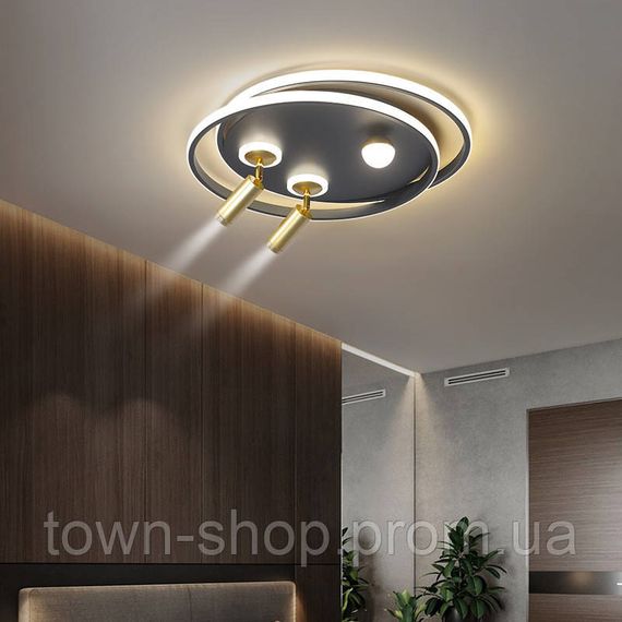 Люстра потолочная LED G568/2+led-k Черный 15х40х60 см.