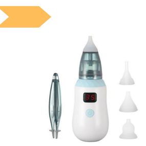 Аспіратор дитячий акумуляторний 2-в-1 XPRO BABY NOSE з LED-дисплеєм білий (MER-14821_318)