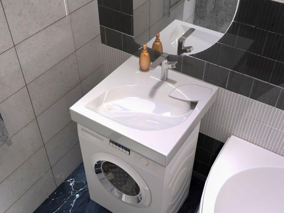 Акриловий умивальник на пральну машину Redokss San TRITON 60x60см | Зображення 1