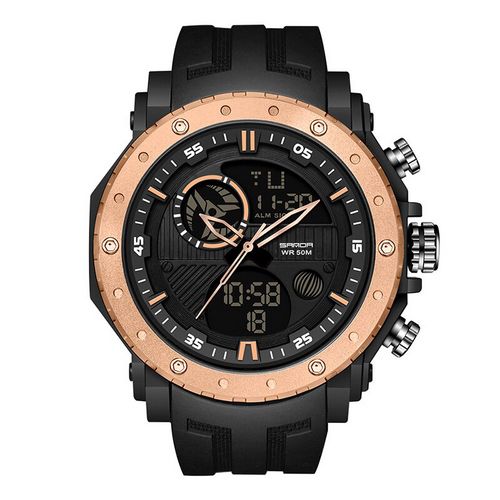 Чоловічий годинник Sanda 6012 Black-Cuprum