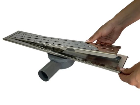 Душевой канал с горизонтальным фланцем Maxiflow VEGA LUX 360° 40 см решетка Дождь 4078.0Y050K.040.1 | Зображення 3