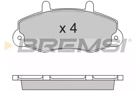 Колодки передні гальмівні Transit T12 91-00, Bremsi (BP2525) | Зображення 2