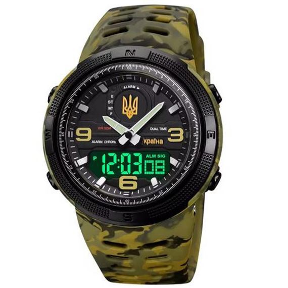 Чоловічі водостійкі кварцові годинники SKMEI 5561/1655CMGNBK, Годинники наручні електронні для хлопців VT-69 | Зображення 9