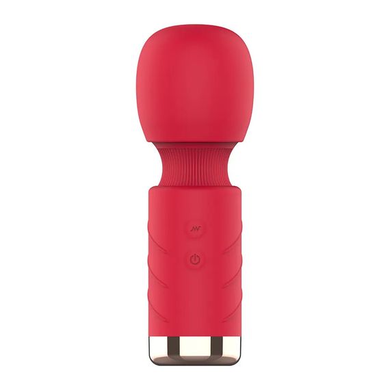 Компактний вібро-масажер червоного кольору (USB)