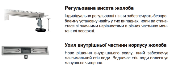 Душовий трап із нержавіючої сталі SUS304 Koer FD01-70x800 (KR3279) | Зображення 3