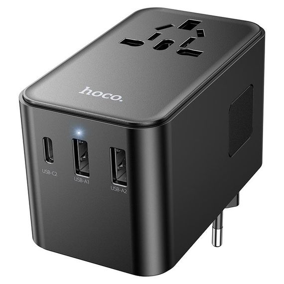 Мережевий фільтр HOCO AC18A на 1 розетку + 2 USB + USB-C, 35W, кабель 1, 5 м | Зображення 3