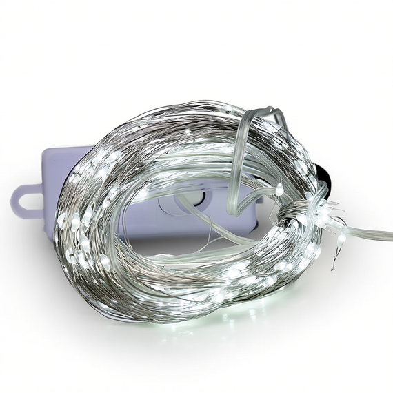 Гірлянда Кінський хвіст 3 м 20 ліній на 600 led лампочок на мідному дроті від мережі Білий 1733015W | Зображення 4