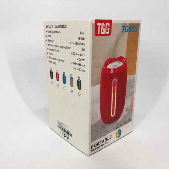Блютуз акустика з радіо TG653, Портативна бездротова колонка з хорошим звуком, Гучна блютуз колонка JS-67 | Зображення 4