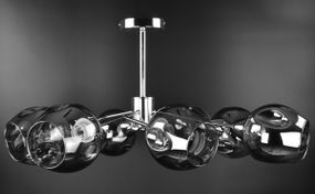 Люстра стельова на 8 лампочок 26546 Хром 40х70х90 см.