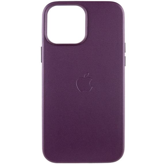 Шкіряний чохол Leather Case (AA Plus) with MagSafe для Apple iPhone 13 Pro (6.1") Штучна шкіра, Dark Cherry