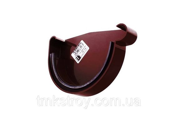 Заглушка желоба правая водосточной системы Profil (Профиль) 130/100, Коричневый