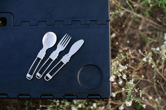 Набір столових приборів Tribe Compact Set сталевий, похідний набір приборів трайб ложка виделка ніж для туризму | Зображення 2