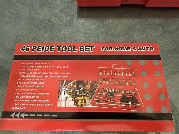 Набір інструментів Piece Tool Set 46 предметів в ударостійкому кейсі | Зображення 4