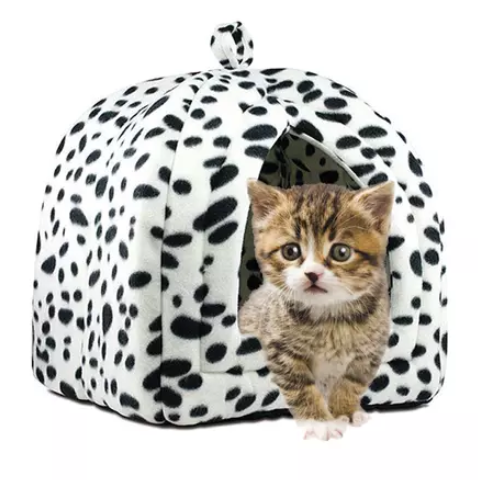 Мягкий домик для собак и кошек Pet Hut ∙ Домашняя будка – лежанка для животных ∙ Домик питомца 40х35х35 см | Зображення 1