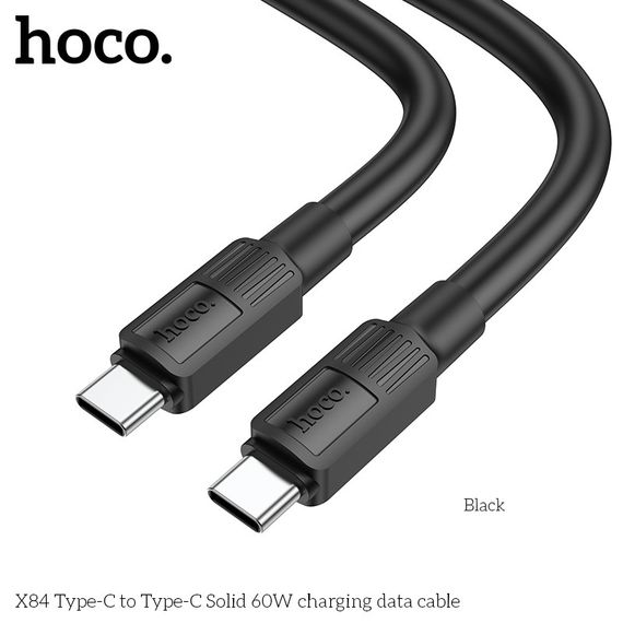 Кабель HOCO X84 Type-C to Type-C Solid 60W charging data cable | Зображення 2