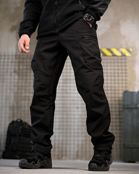 Тактичні штани софтшел DRAFT висока талія чорні ВТ7615 | Зображення 1