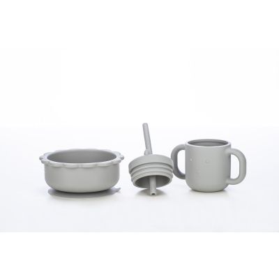 Тарелка детская FreeON Bear, силіконова grey (46323) | Зображення 2