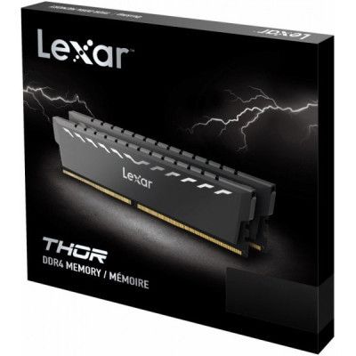 Модуль памяти для компьютера DDR4 16GB (2x8GB) 3200 MHz Thor Dark Gray Lexar (LD4BU008G-R3200GDXG) | Зображення 3