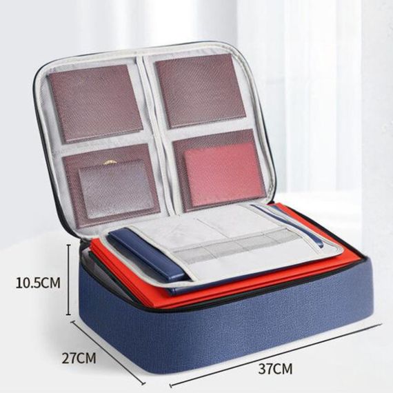 Дорожній кейс сумка органайзер для зберігання документів та гаджетів з кодовим замком. Колір: синій | Зображення 7