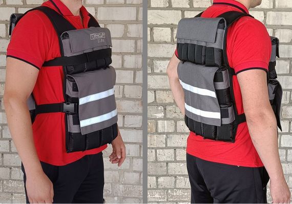 Жилет обтяжувач EasyFit Armor 18 кг набірний з кроком 0,5 кг (EF-WTV-180) | Зображення 8