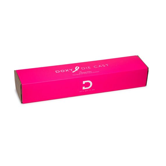 Вібромасажер DOXY Die Cast Massager Hot Pink, дуже потужний, живлення 220В, металевий корпус | Зображення 6