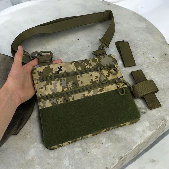 Нагрудна чоловіча сумка тактична тканинна, Нагрудна сумка кобура, Чоловіча тактична сумка барсетка | Зображення 2