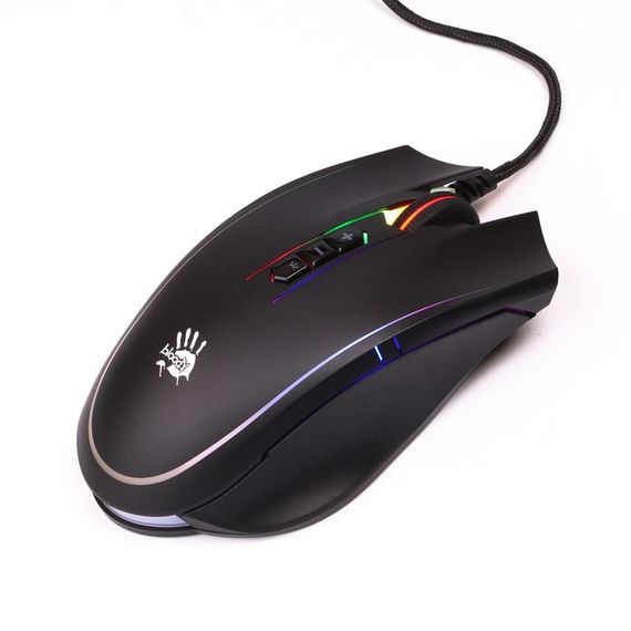 Миша ігрова A4-Tech Bloody Q81, чорна, з підсвічуванням Curve, USB | Зображення 2