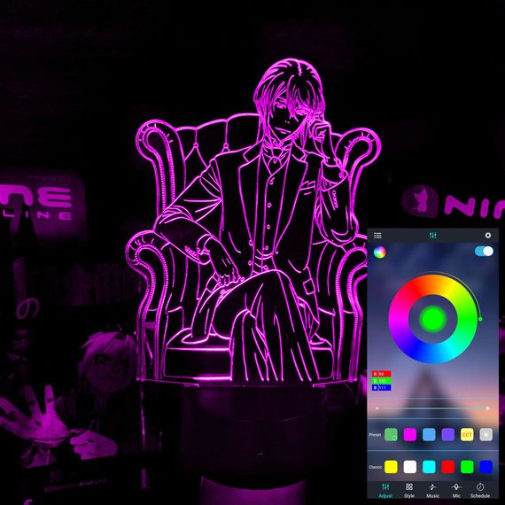 Акриловий світильник-нічник керування з телефона Патріот Моріарті tty-n001926