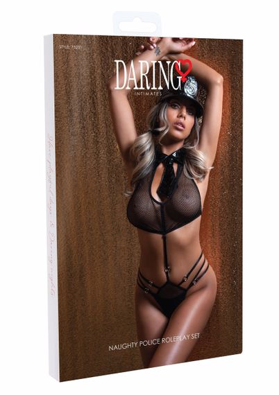 Костюм сексуальної поліцейської Naughty Police Roleplay Set S/M Sex Aura | Зображення 3
