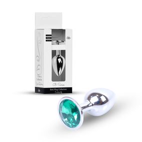 Анальна пробка - Jewellery Silver Plug Green