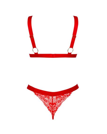 Комплект Obsessive Elianes, червоний, XS/S | Зображення 3
