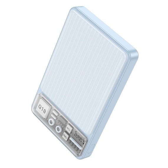 Універсальна Мобільна Батарея Power Bank Hoco Q18 Tourer 22.5W with magnetic 10000mAh Колір Молочно бiлий | Зображення 5