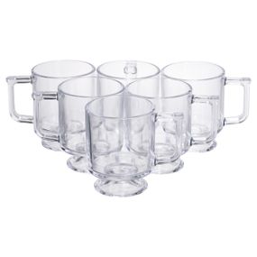 Набір чашок 6 шт для чаю та кави Goblet по 300 (мл) кружки скляні Прозорий HP-19-L6