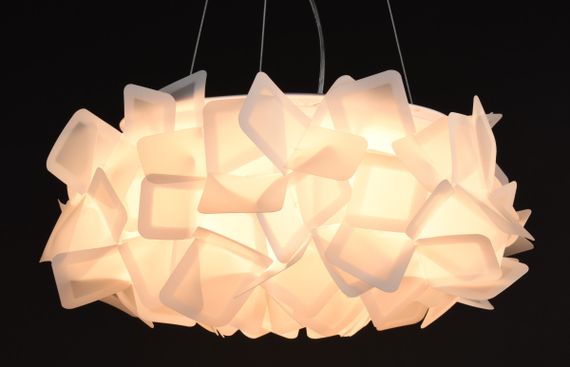 Люстра світлодіодна підвісна LED світильник для квартири на стелю лед 27626 Білий 30-170х50х50 см. | Зображення 6