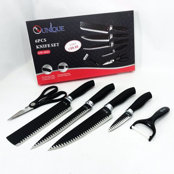 Набір кухонних ножів преміум UNIQUE, Набір ножів для кухарів Професійний кухонний HF-29 | Зображення 1