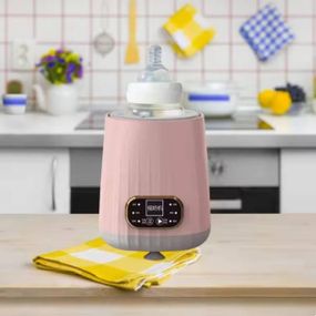 Шейкер для пляшечок портативний з таймером Portable Shaking Machine Рожевий