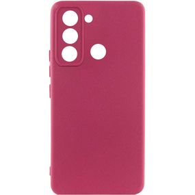 Чехол Silicone Cover Lakshmi Full Camera (A) для TECNO Spark 8C Бордовый / Marsala