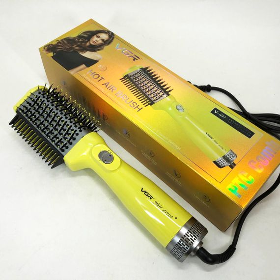 Фен стайлер для укладання та завивки волосся VGR V-497. Колір: жовтий | Зображення 3