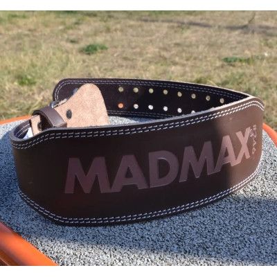Атлетический пояс MadMax MFB-246 Full leather шкіряний Chocolate Brown S (MFB-246_S) | Зображення 6