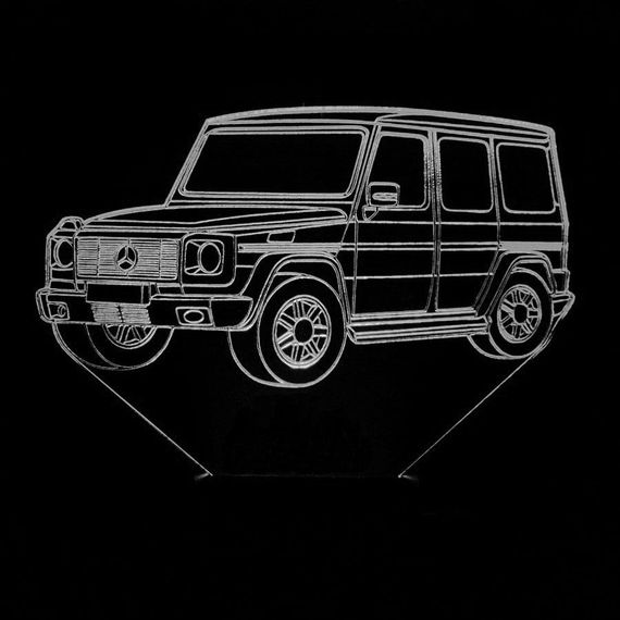 Акриловый светильник-ночник Mercedes-Benz G-Class белый tty-n002043