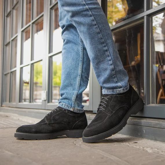 Чоловічі замшеві туфлі на товстій підошві 43 розмір | Зображення 4