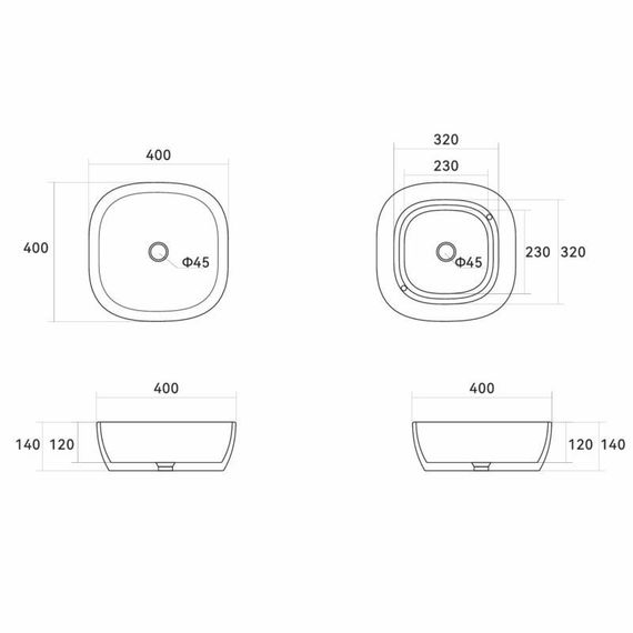 Раковина-чаша Qtap Kolibri 400х400х140 мм White QT10116303W | Зображення 1