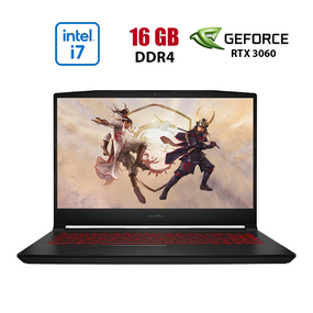 Ігровий ноутбук MSI Katana GF66 11UE-088NEU / 15.6" (1920x1080) IPS / Intel Core i7-11800H (8 (16) ядер по 2.3 - 4.6 GHz) / 16 GB DDR4 / 1000 GB SSD / nVidia GeForce RTX 3060, 6 GB GDDR6, 192-bit / WebCam б/в