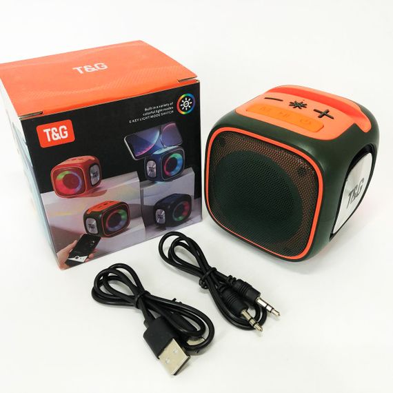 Портативна Bluetooth колонка TG359 7W з RGB підсвічуванням. RZ-192 Колір: зелений | Зображення 9