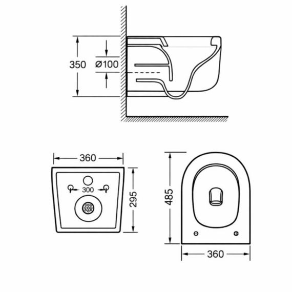 Унітаз підвісний Qtap Taurus безобідковий із сидінням Soft-close QTTAU26W45428 | Зображення 1