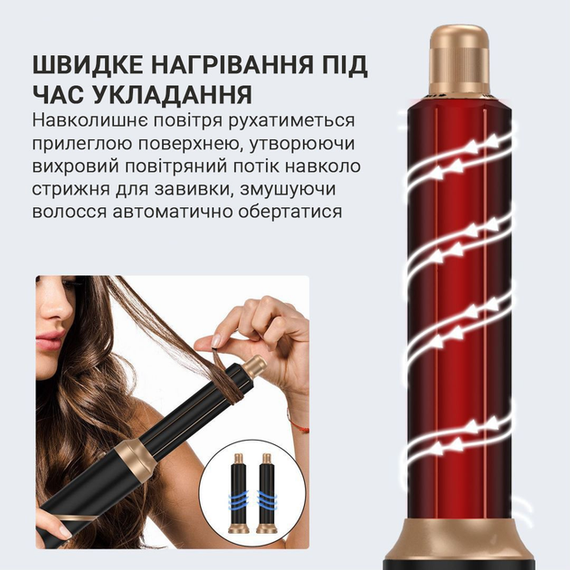 Багатофункціональний стайлер для волосся Hot Air Styler 6в1 | Зображення 5