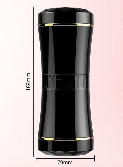Мастурбатор із двома входами FOX Masturbation Cup - Double Ends black, BS6300035 Sex Aura | Зображення 4
