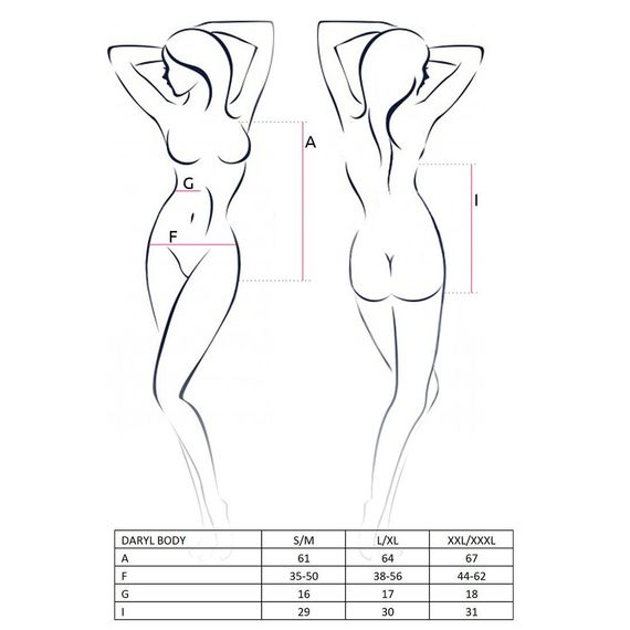 Боді з дуже глибоким декольте DARYL BODY black L/XL - Passion, L/XL | Зображення 6